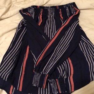 Express off the shoulder long sleeve shirt